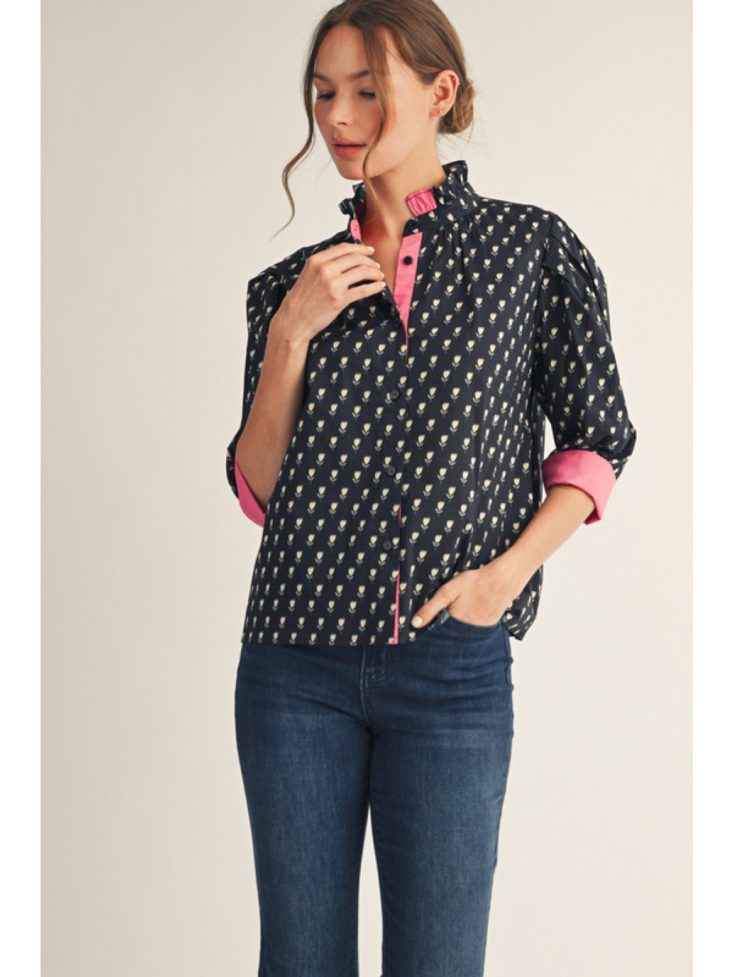 Evening Rose Blouse Threads of Grace