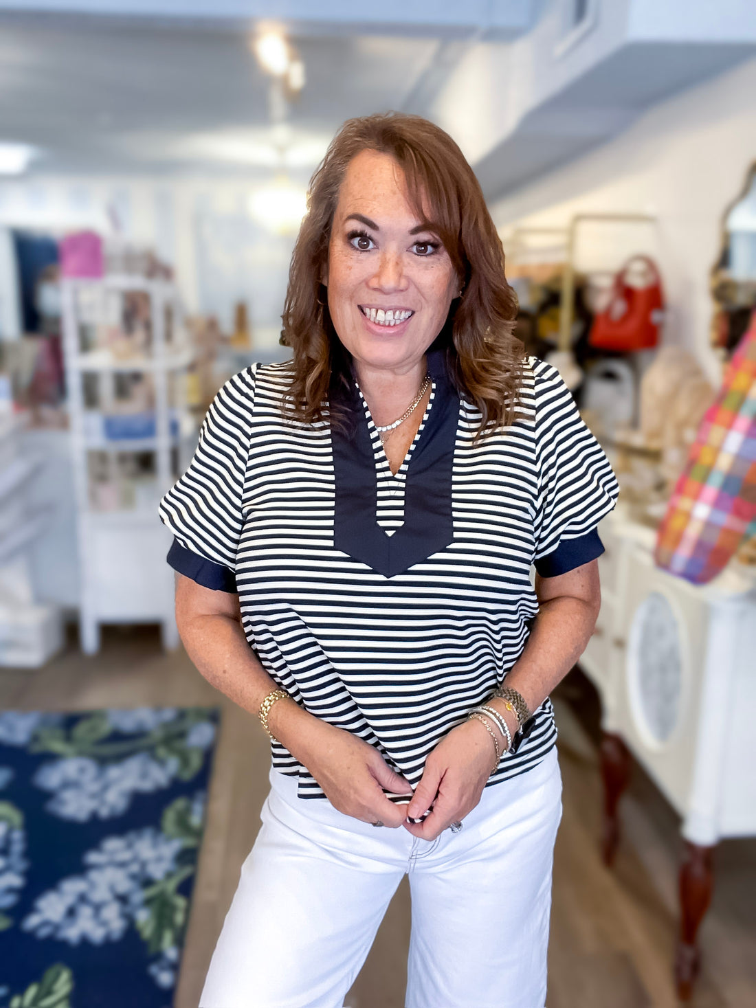 Ashton Stripe Top Threads of Grace