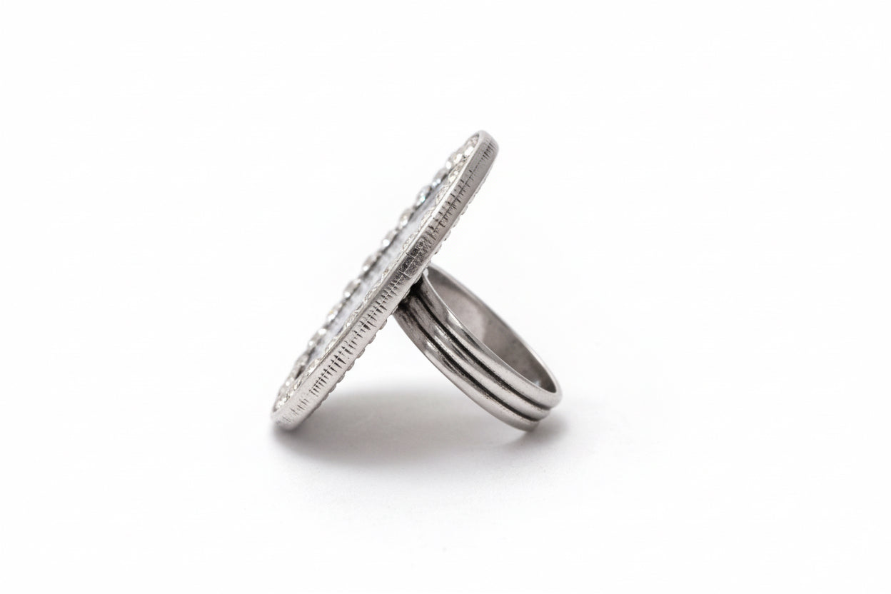 Elizabeth Coin Ring- Silver Yochi NY