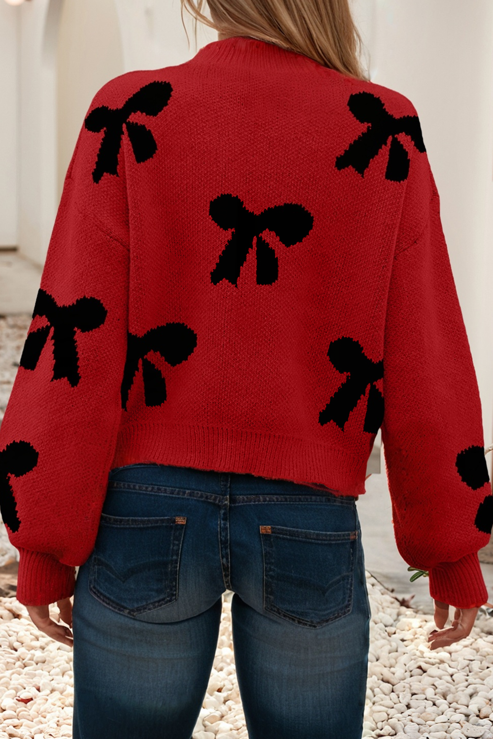 Pearl Bow Sweater Little Daisy Closet