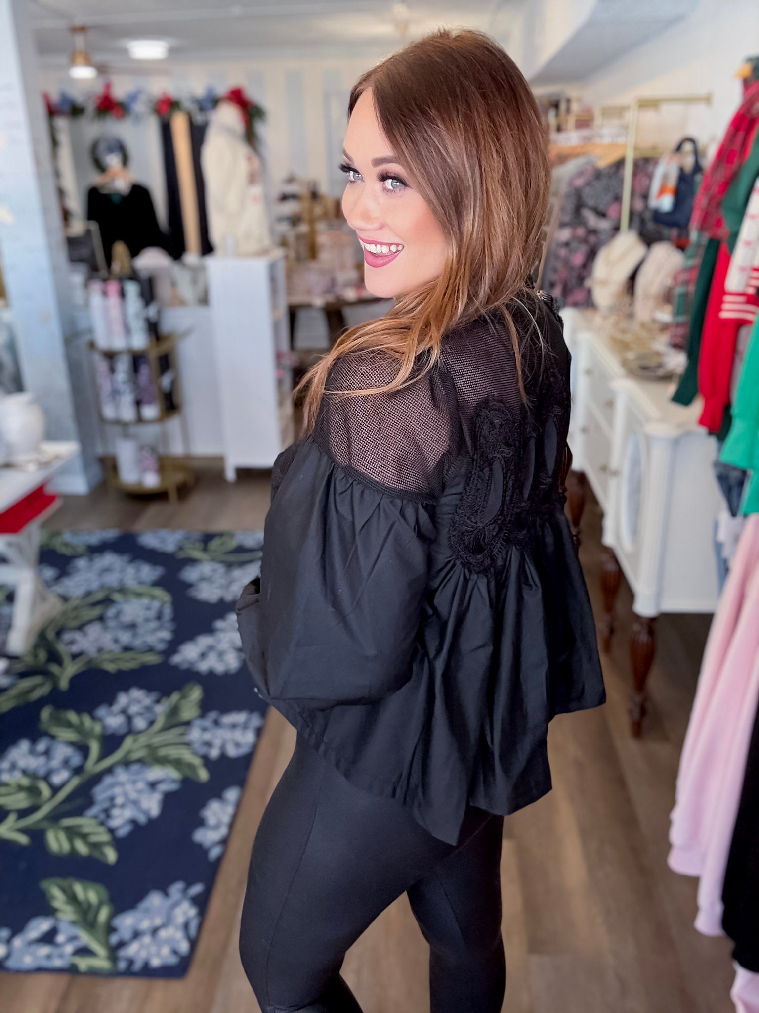 Black Dahlia Blouse Threads of Grace