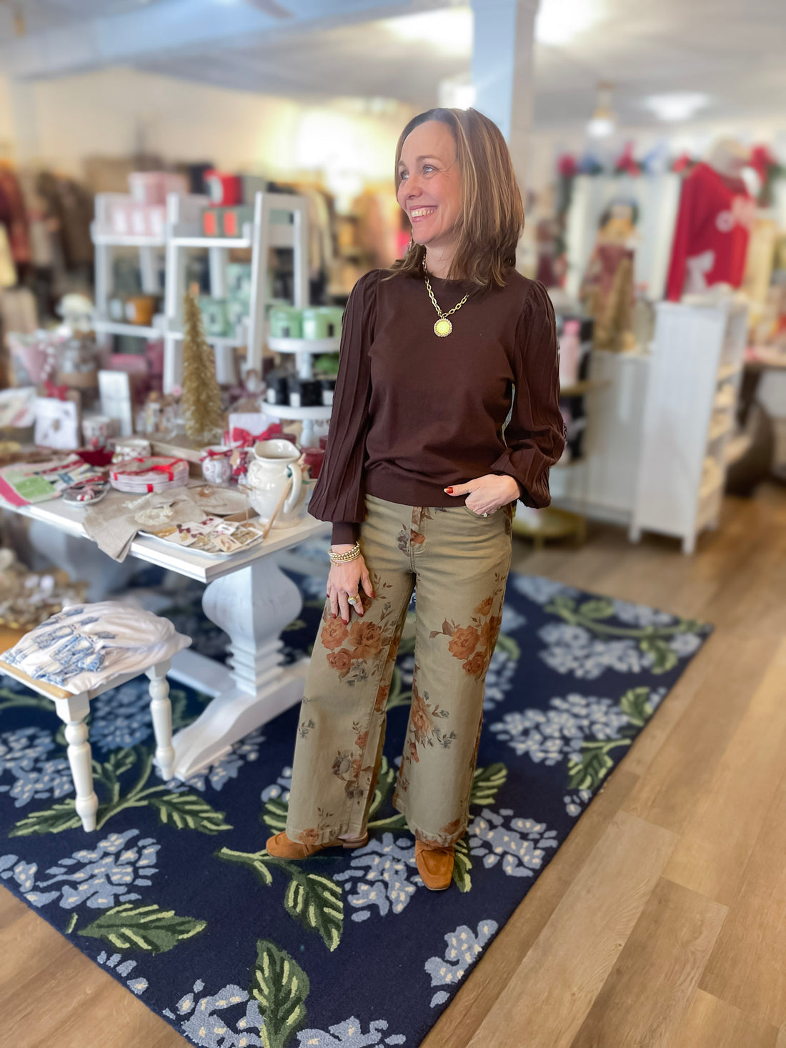 Autumn Bloom Wide Leg Pants Easel