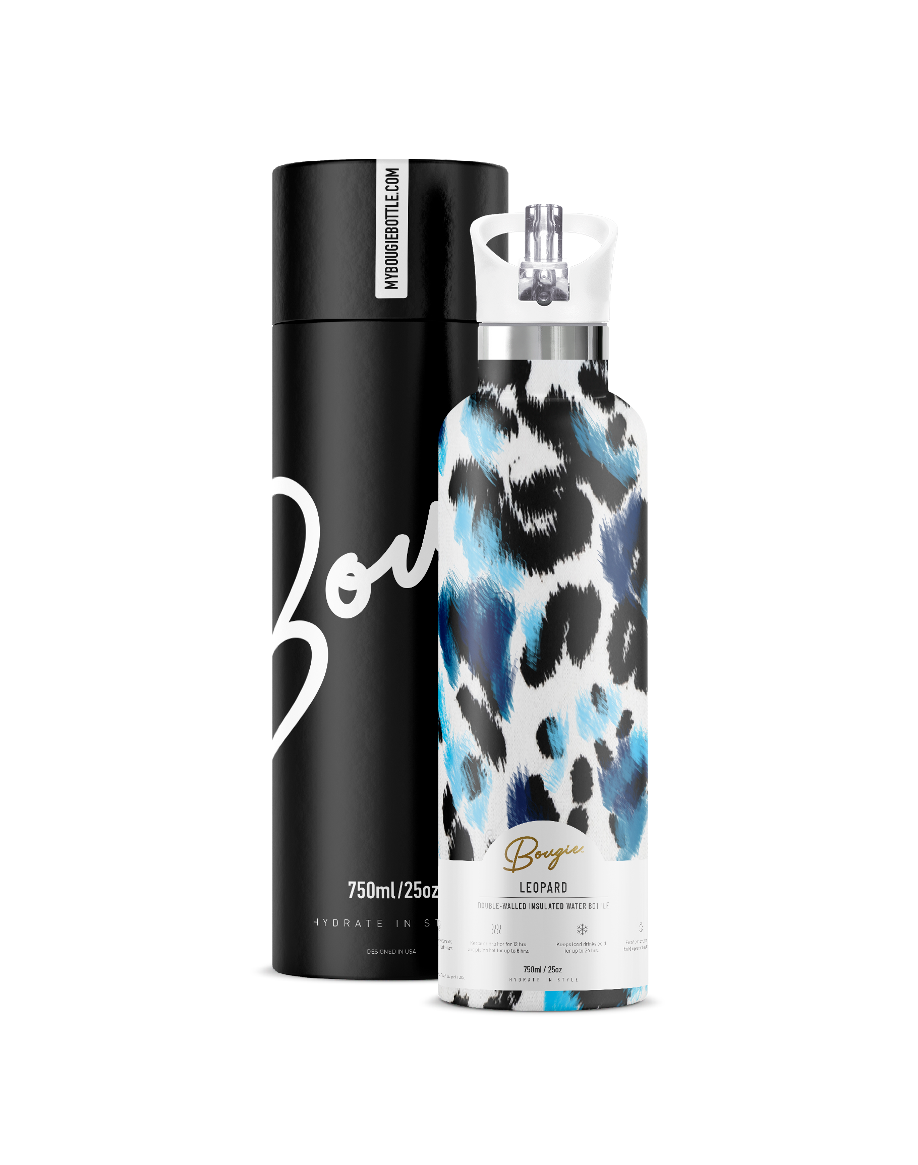 LEOPARD print 25 oz Insulated Water Bottle My Bougie Bottle