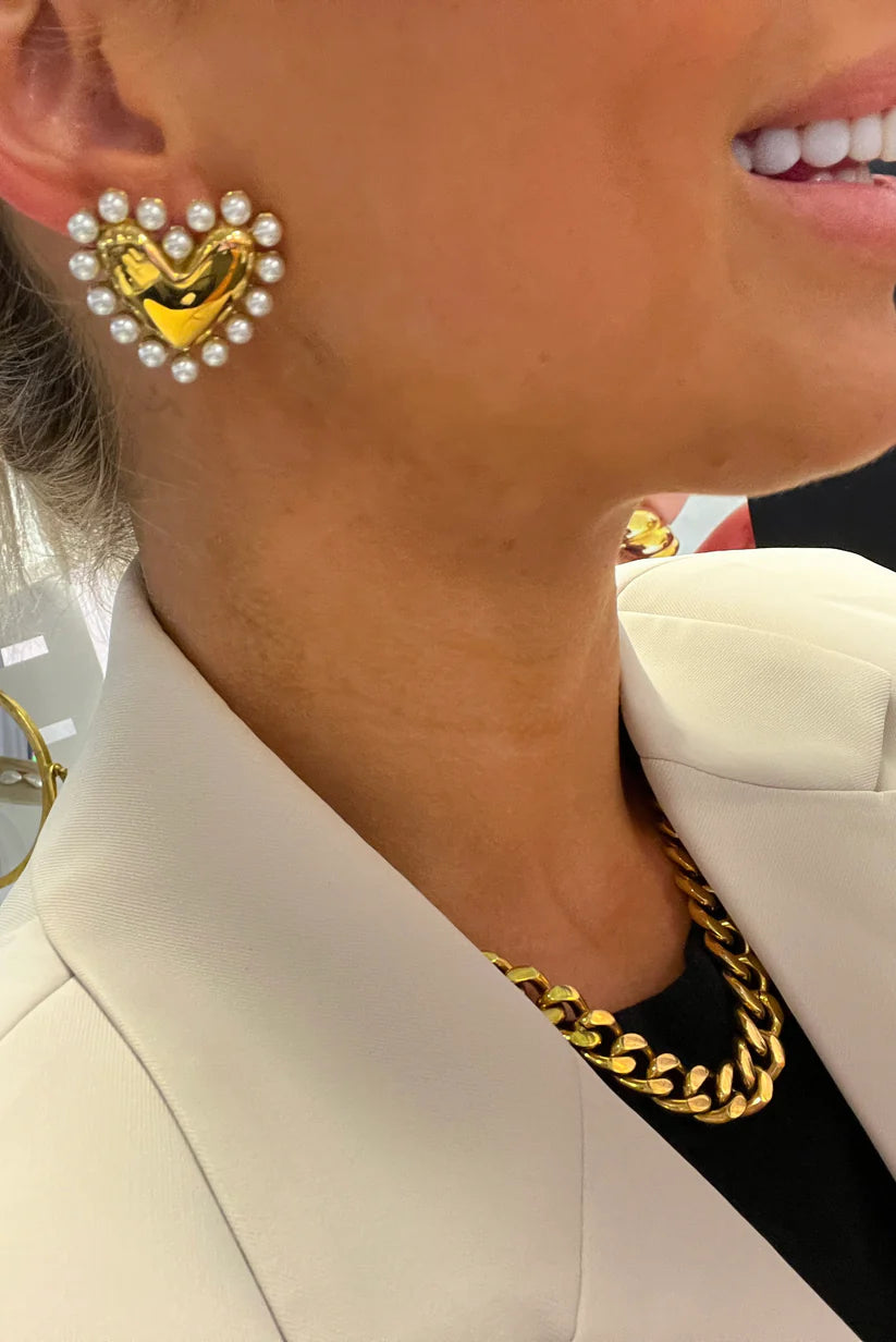 Pearl Heart Earrings Chansuttpearls