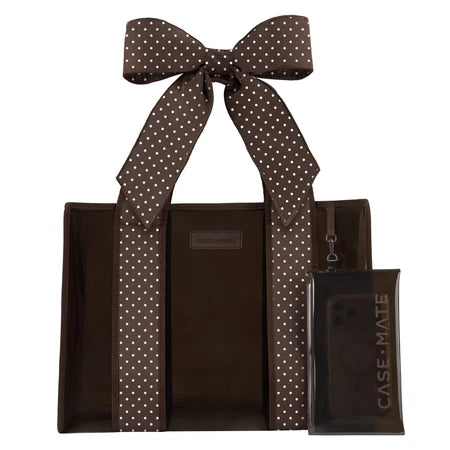 Case-Mate Jelly Tote – Espresso Dot Bow Case Mate