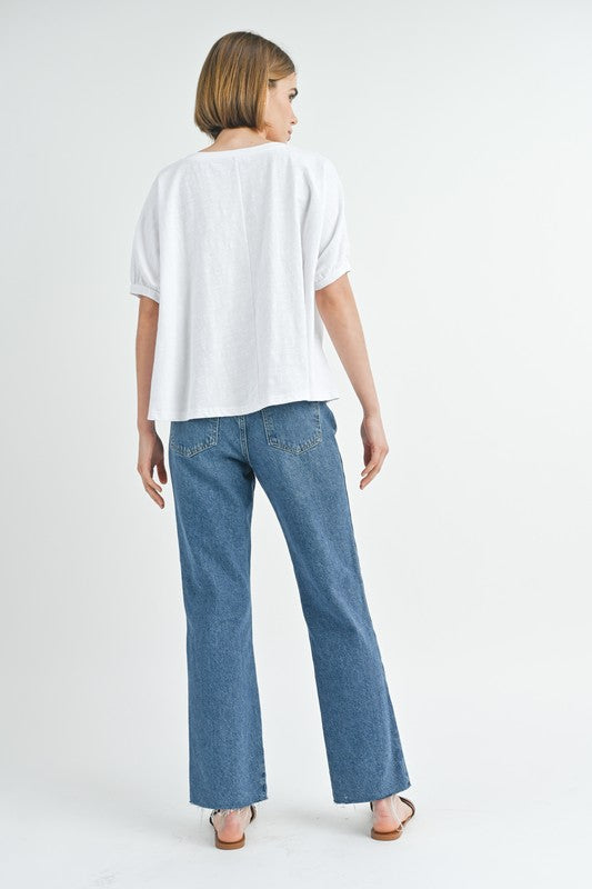 Olive Oversize Top