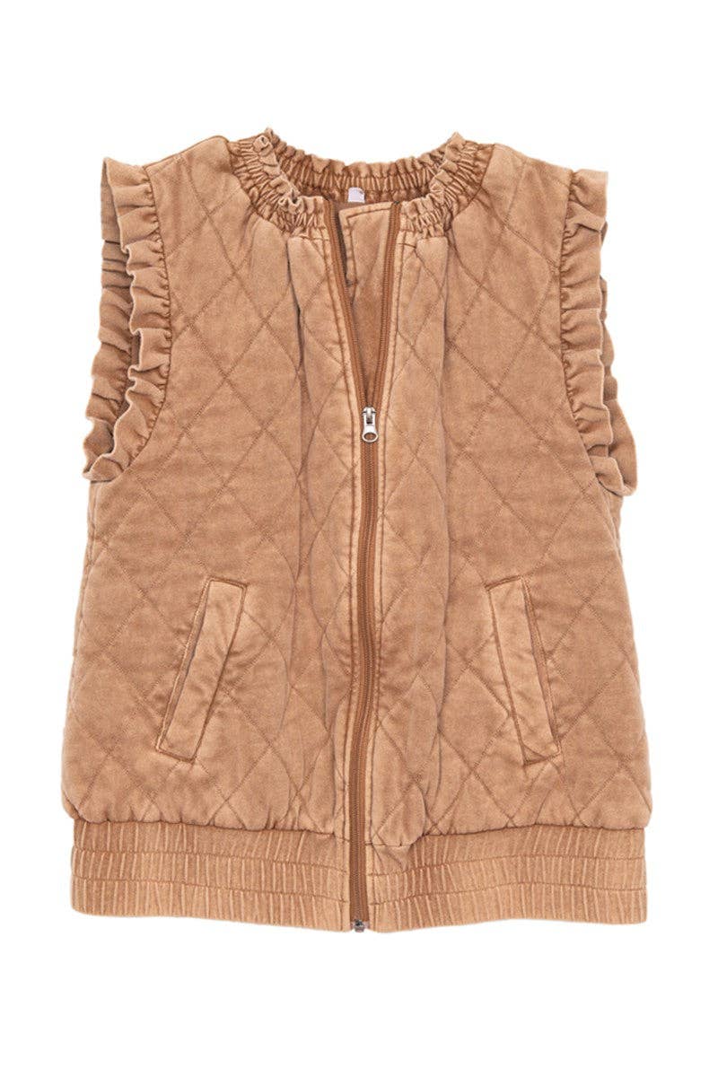 Quilted Ruffle Vest Katydid