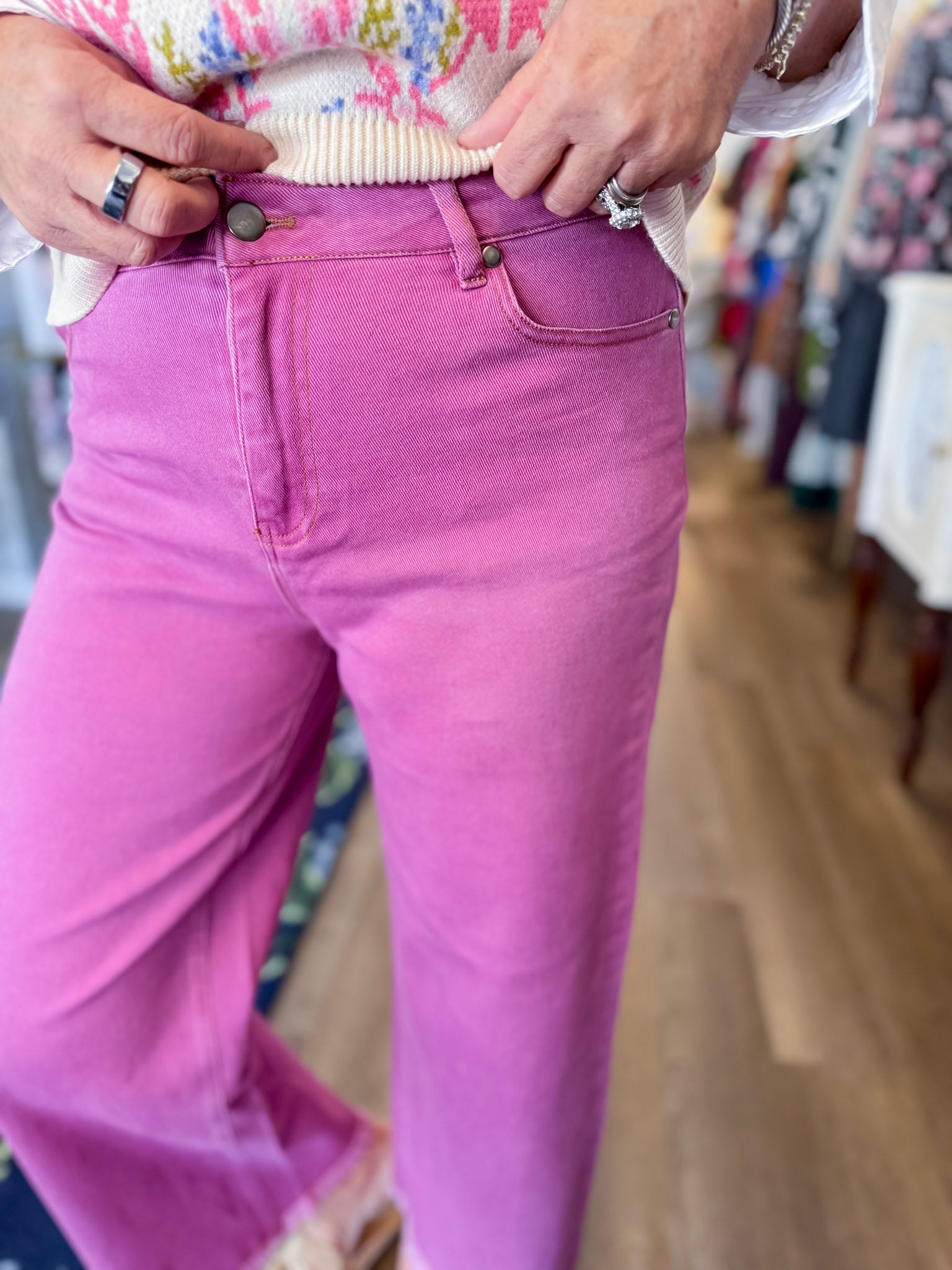 Berry Ridge Fray Hem Jean Threads of Grace