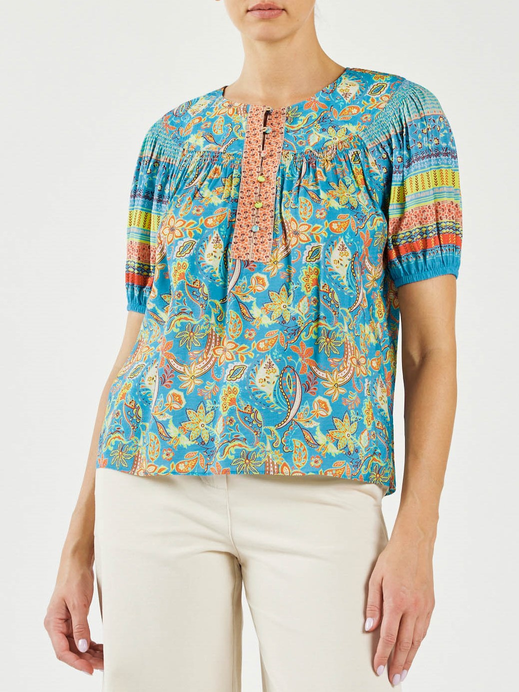 Trinity Tropical Print Blouse