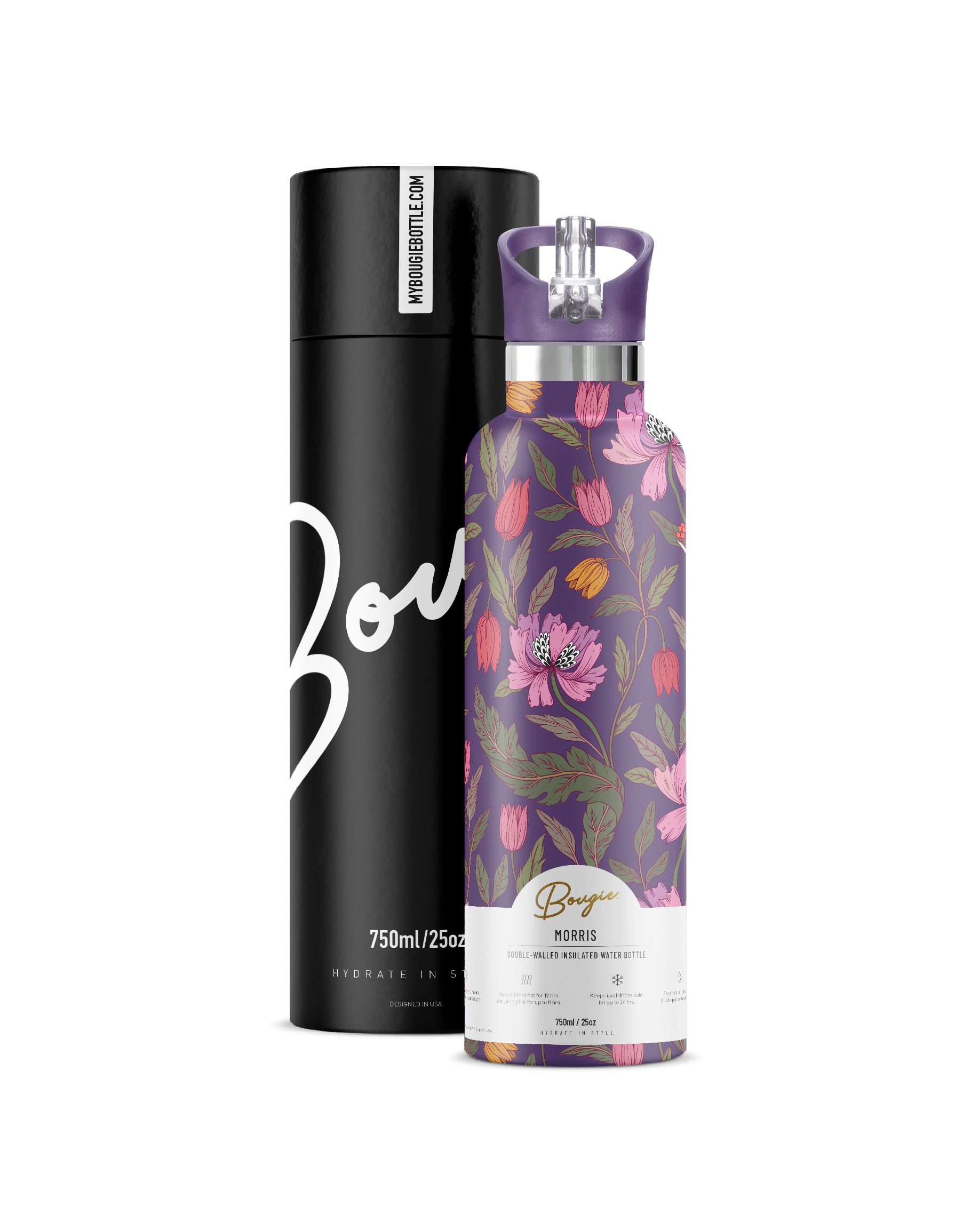MORRISET foliage 25 oz Insulated Water Bottle My Bougie Bottle
