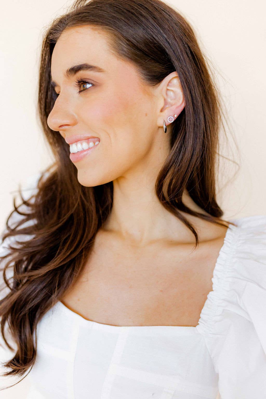 Lainey Stud Earrings-Silver