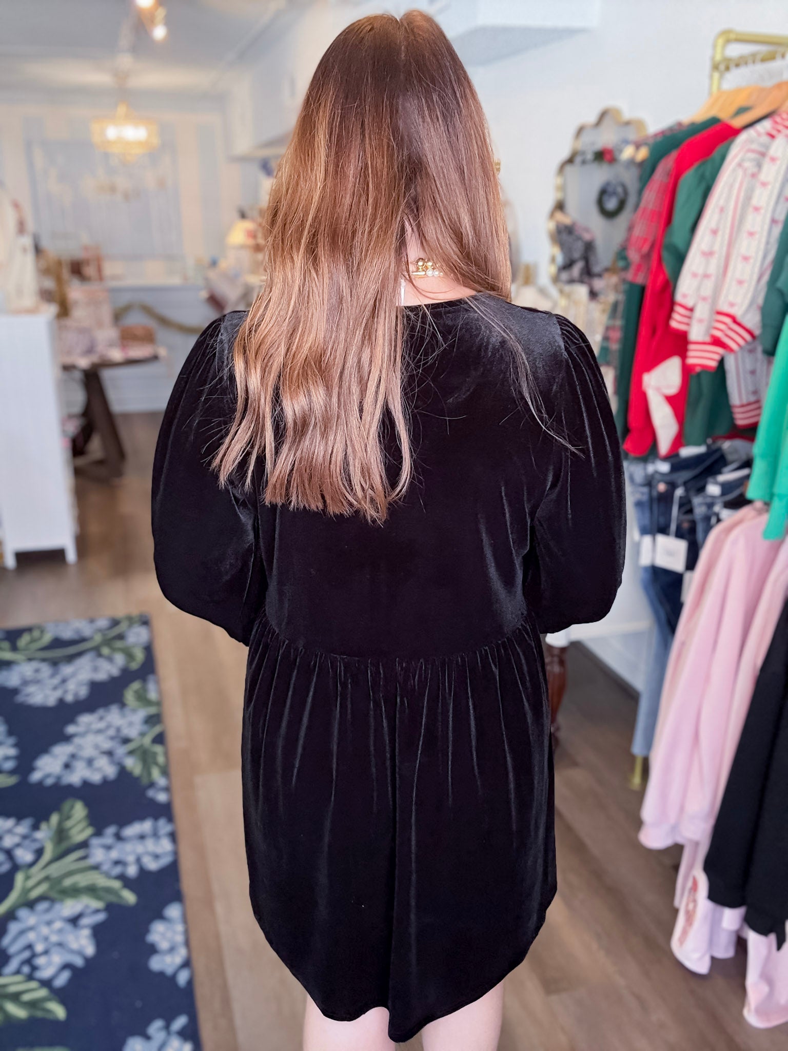 Velvet Keepsake Bow Dress Vine & Love