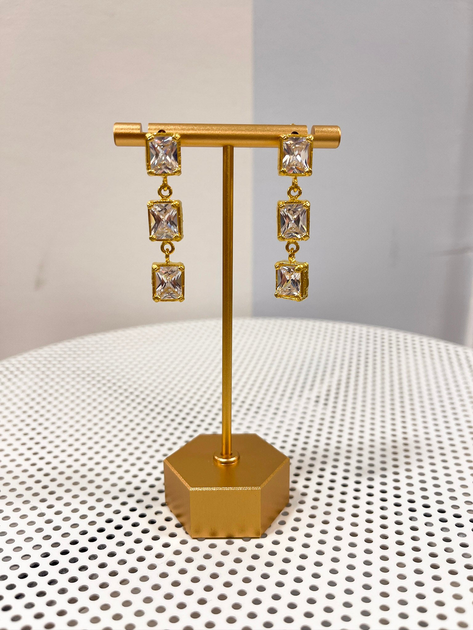 Stacked Gem Drop Earrings Threads of Grace