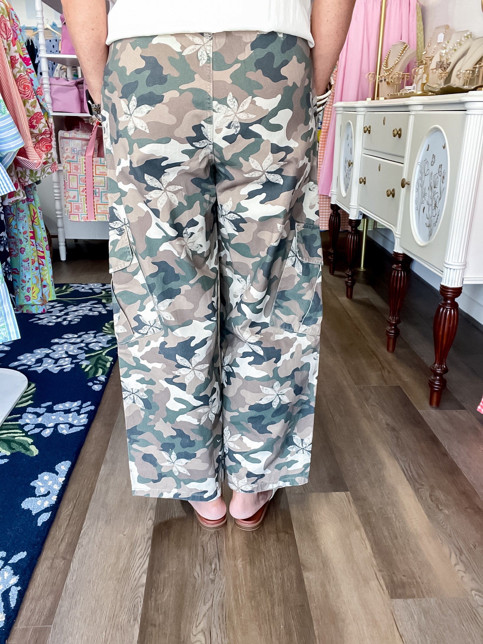 Hidden Bloom Camo Cargo Pants Easel