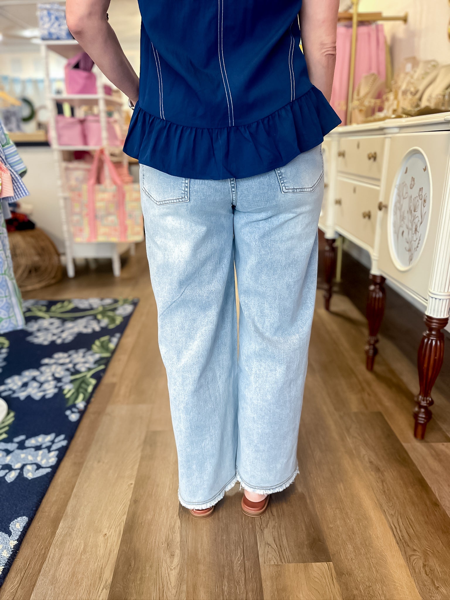 Freedom Fringe Denim Jeans Easel