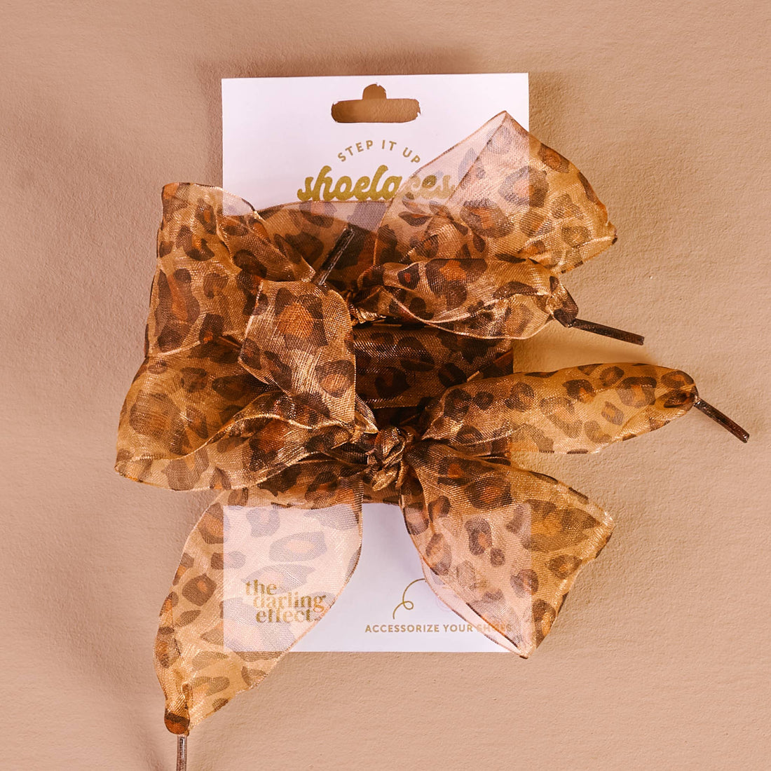 Step It Up Shoelaces-Sheer Cheetah The Darling Effect