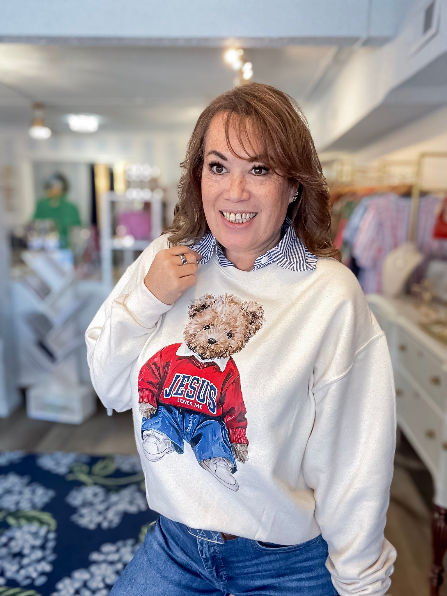 Jesus Loves Me Teddy Sweatshirt