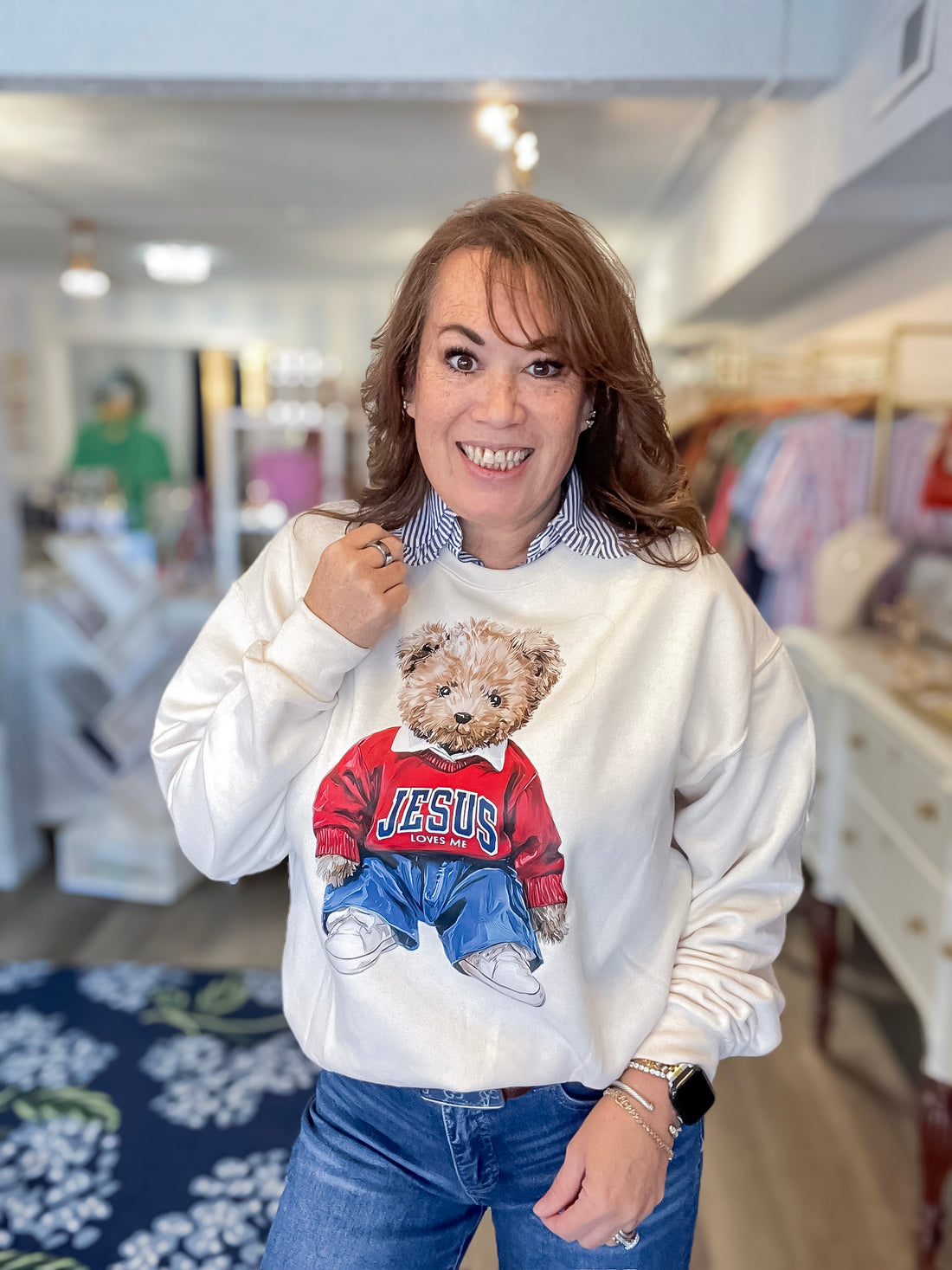 Jesus Loves Me Teddy Sweatshirt