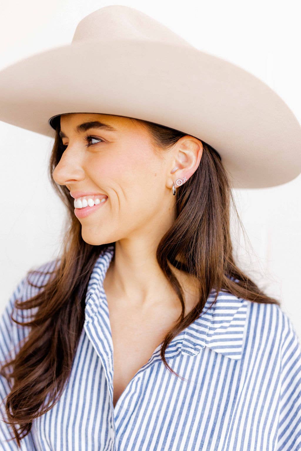 Lainey Stud Earrings-Silver