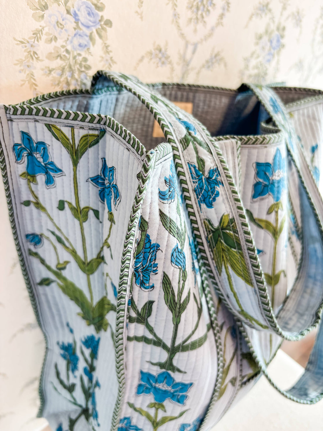 Iris Luxe Quilted Tote Bag Heart of Grace