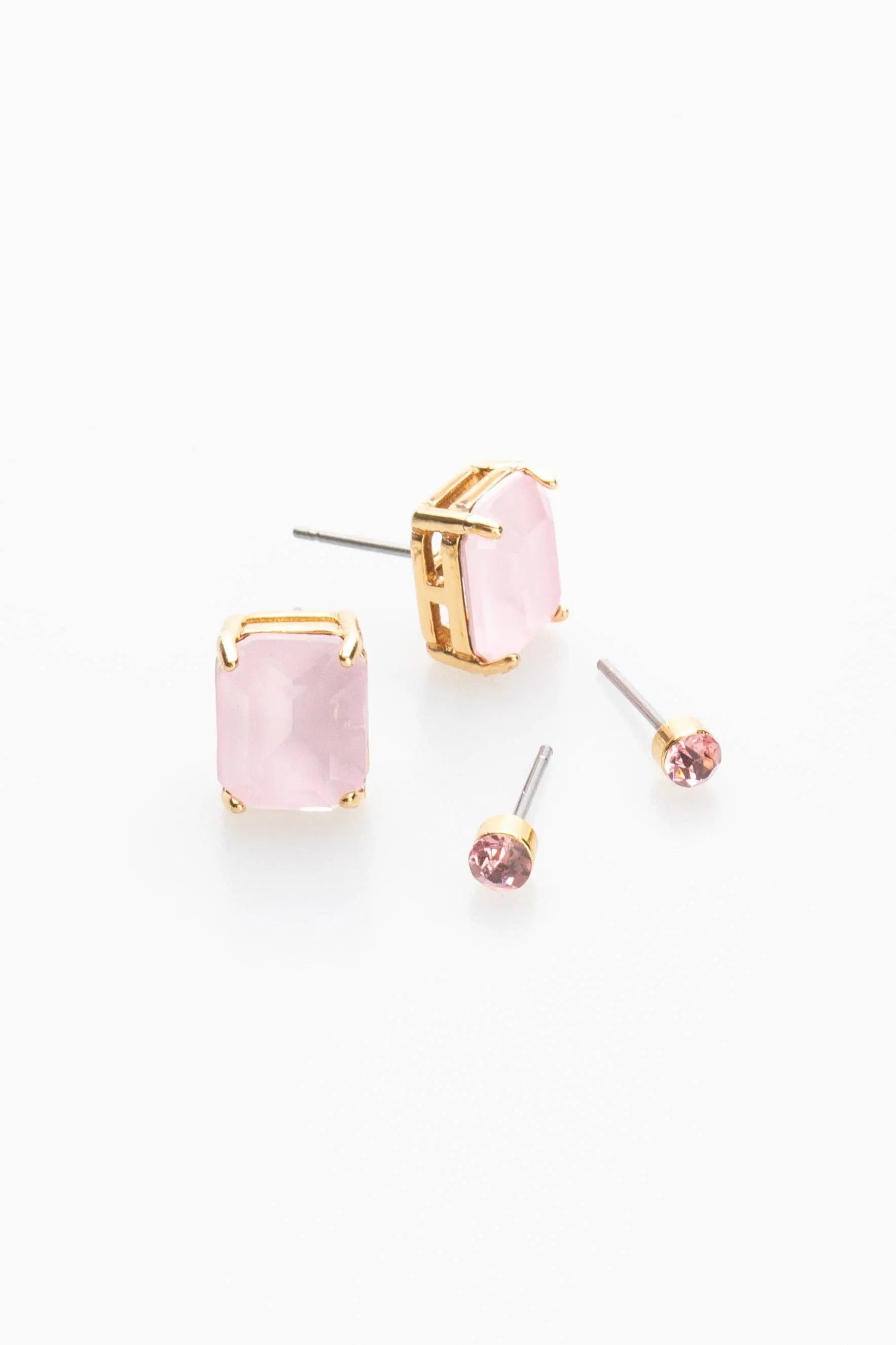 Aurora Crystal Post Duet Earrings Violet & Brooks