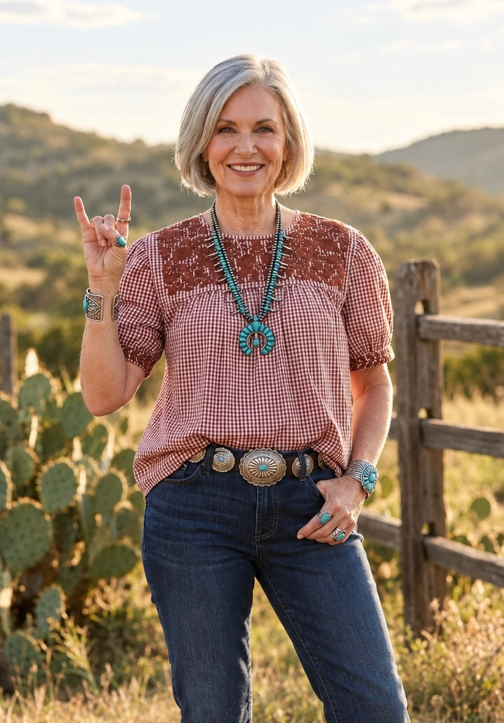 The Longhorn Halftime Blouse Spirit dress
