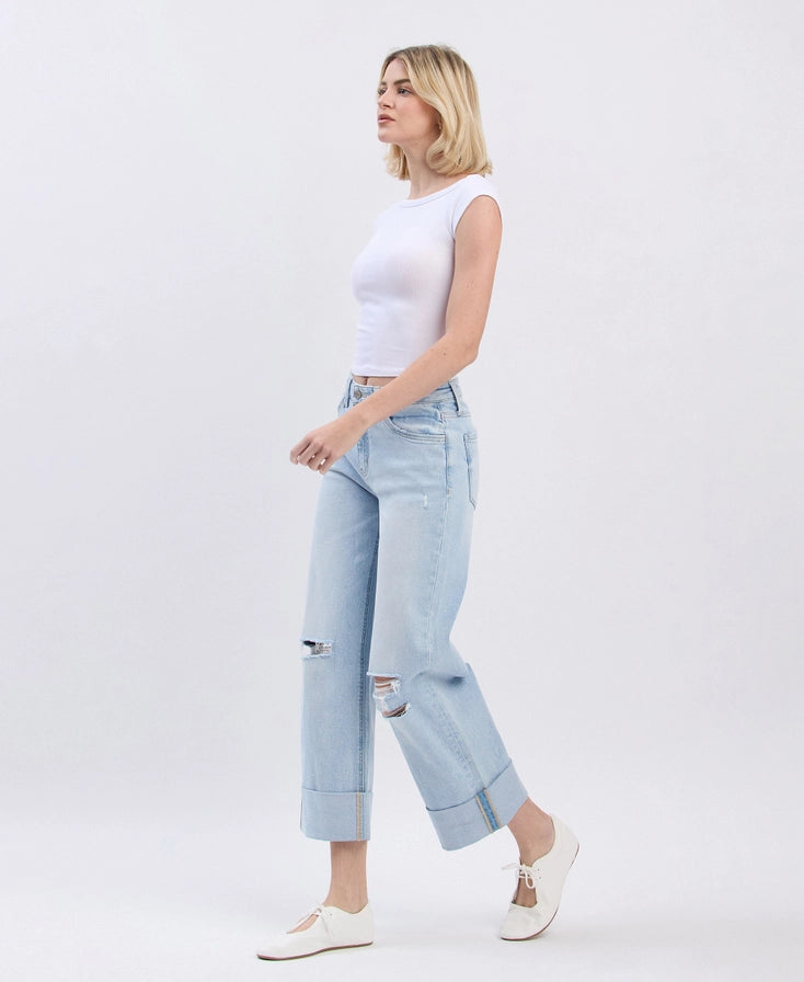 Cuffed & Carefree Wide Leg Jeans Lovervet