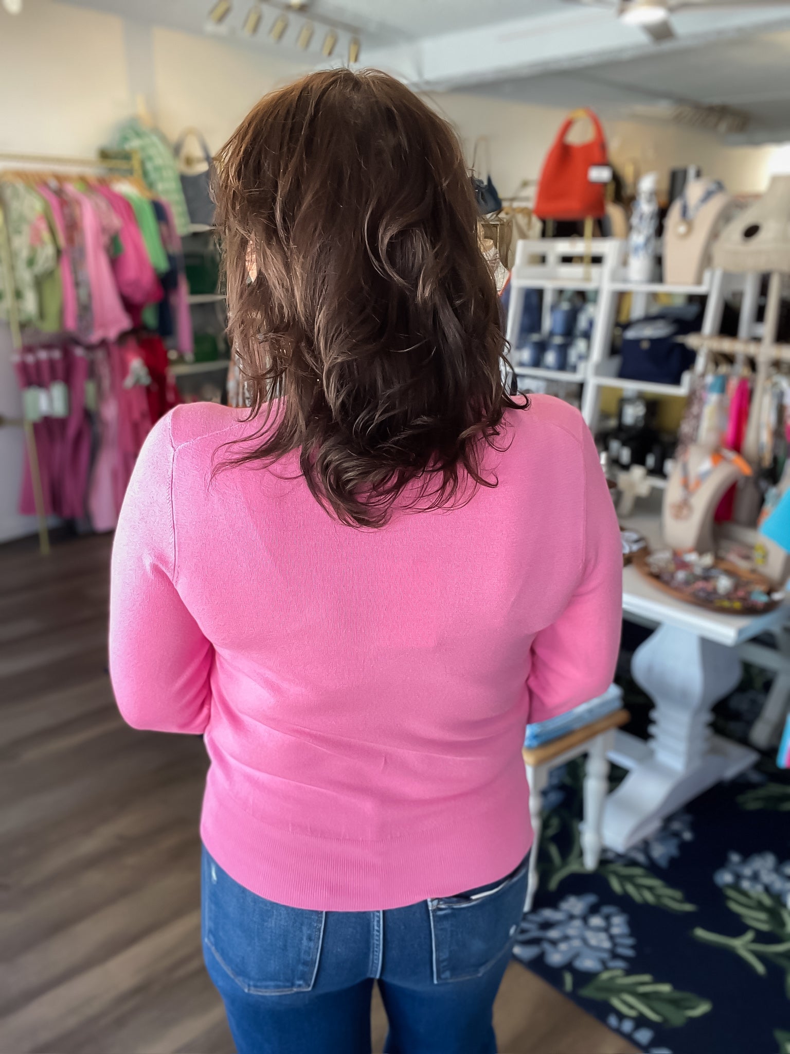 Buttoned Up Beauty Sweater - Pink Entro
