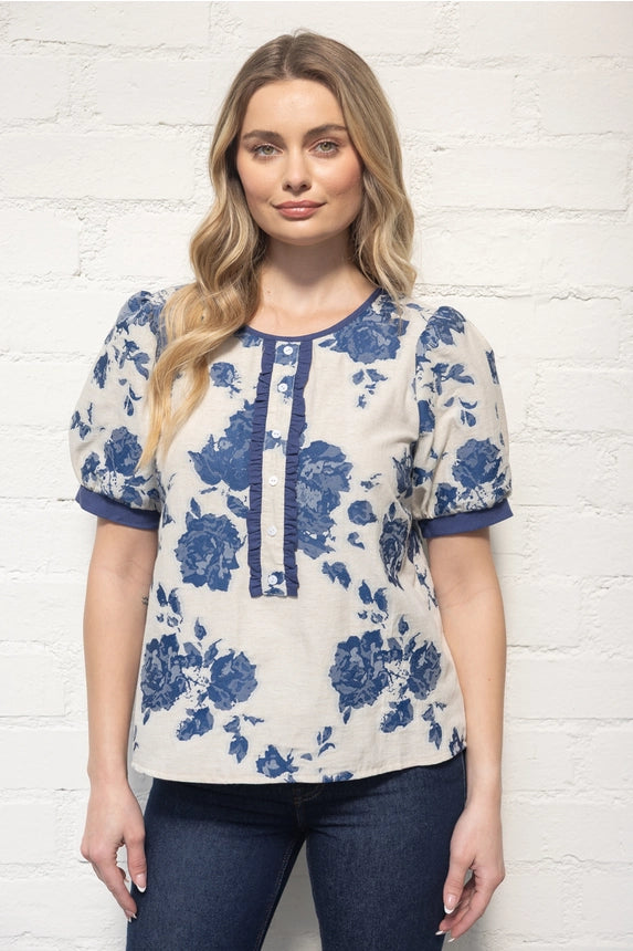 Blue Haven Floral Top VOY
