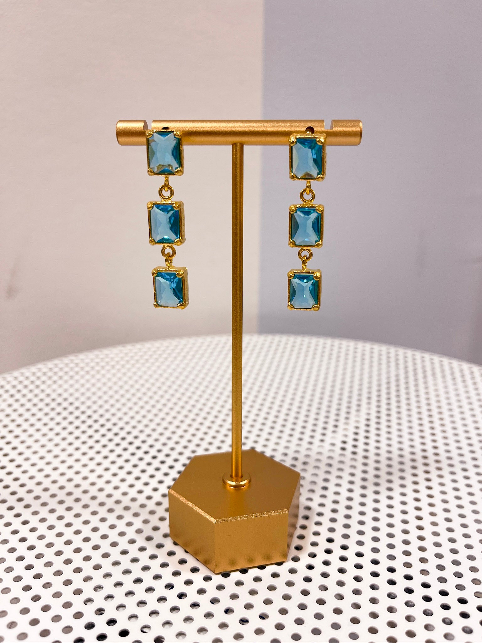 Stacked Gem Drop Earrings Threads of Grace