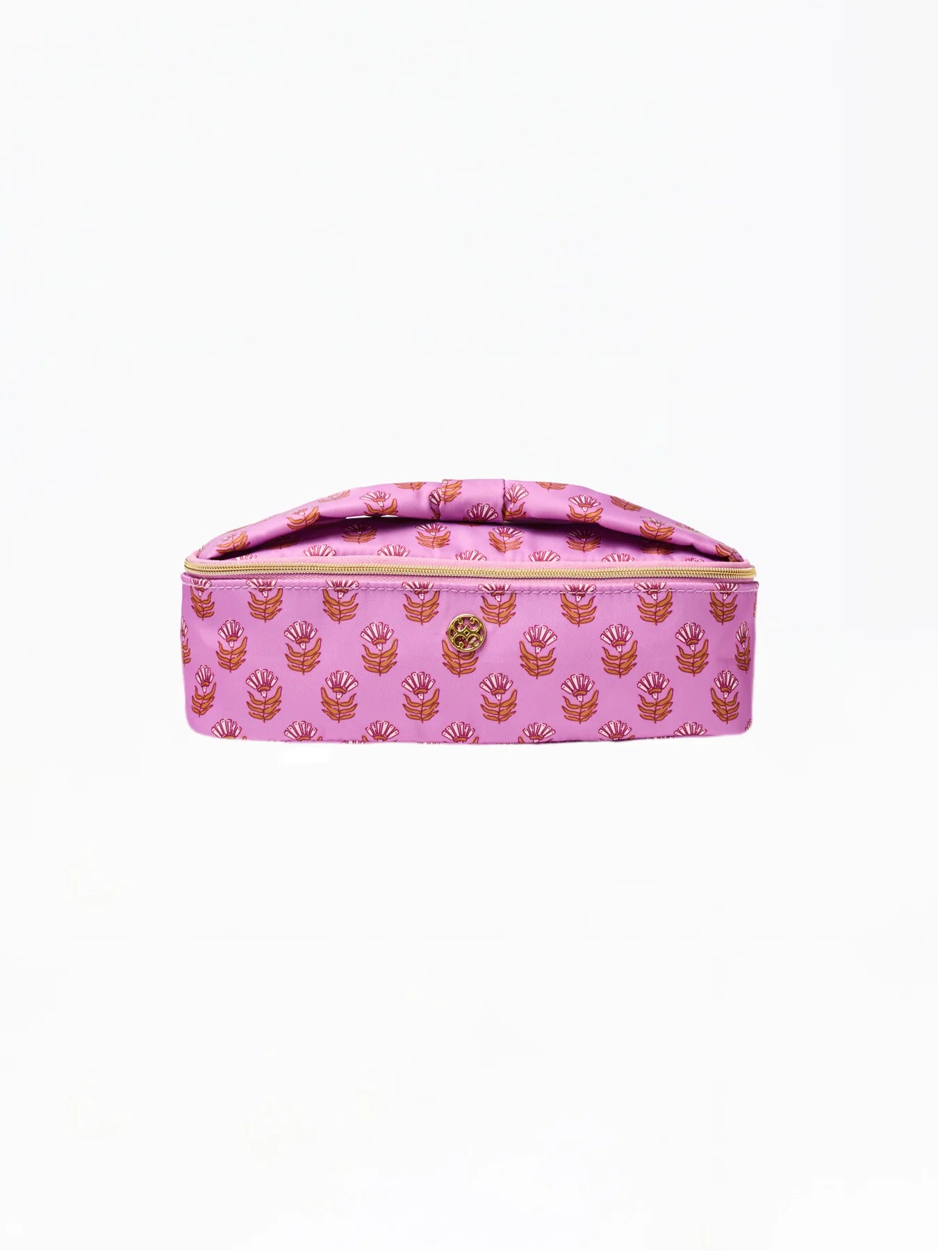 Kiss and Makeup Mini Bag | Pink Floral Block Mary Square