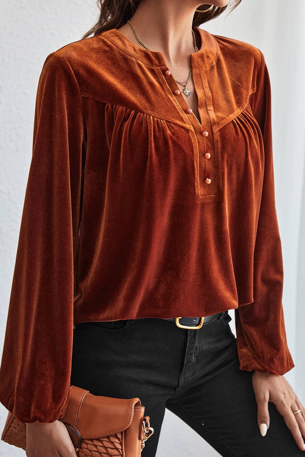 Vivian Velvet Blouse PRETTY BASH