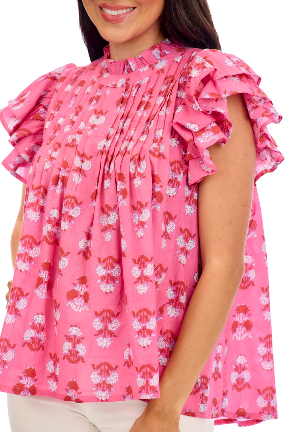 Dolly Flutter Top - Pink