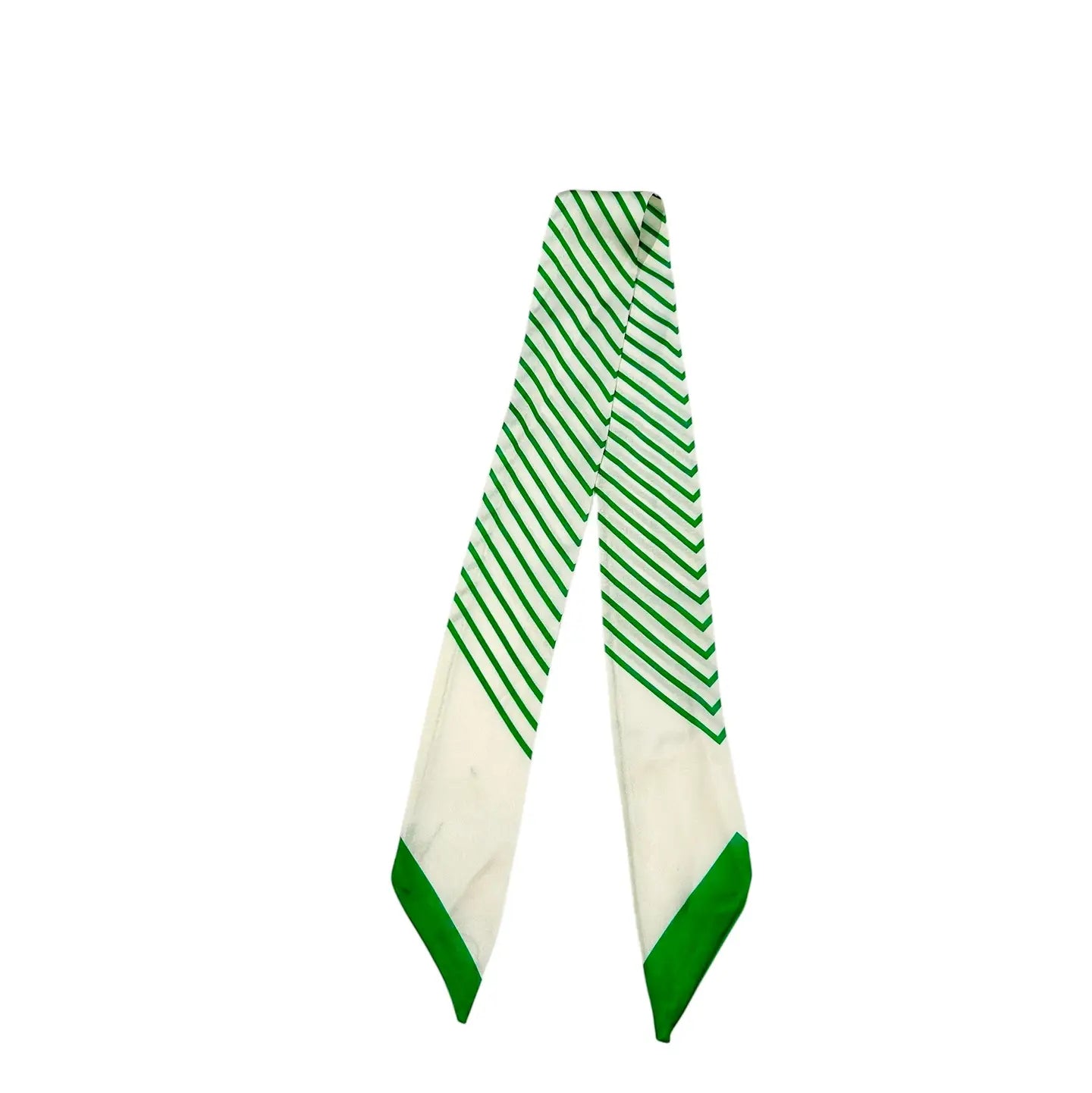 Twilly Scarf (Green/White Stripe) Camel Threads