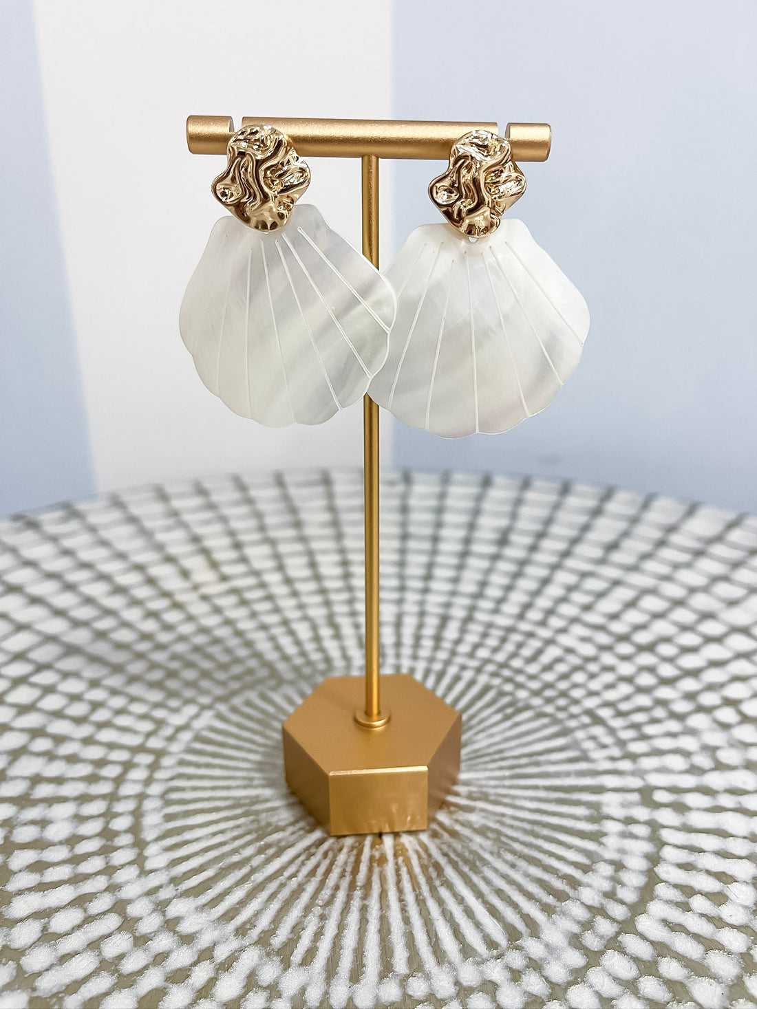 Iridescent Shell Drop Earrings SW Trading