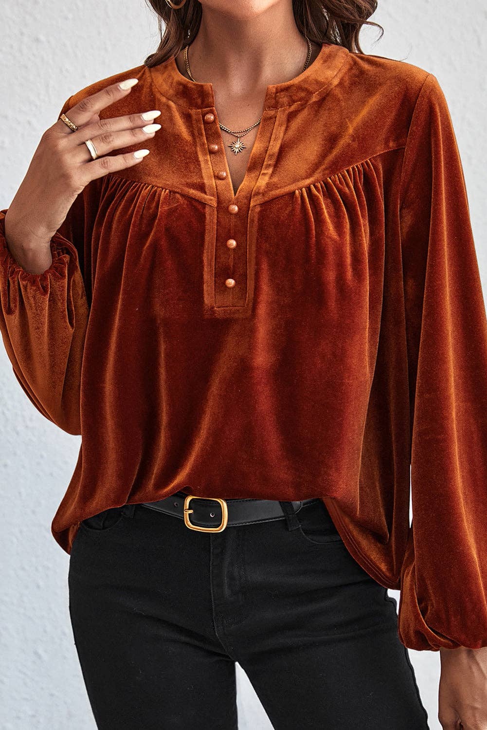 Vivian Velvet Blouse PRETTY BASH
