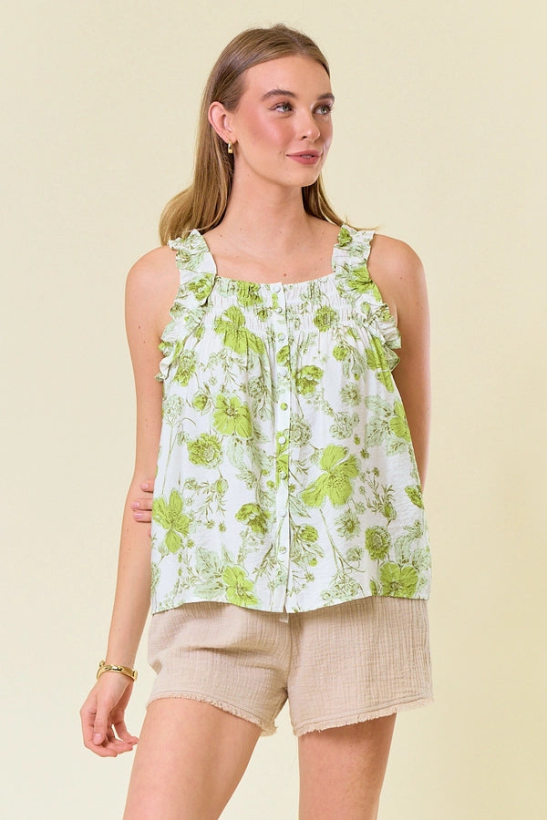Faith Frilled Strap Top Doe and Rae