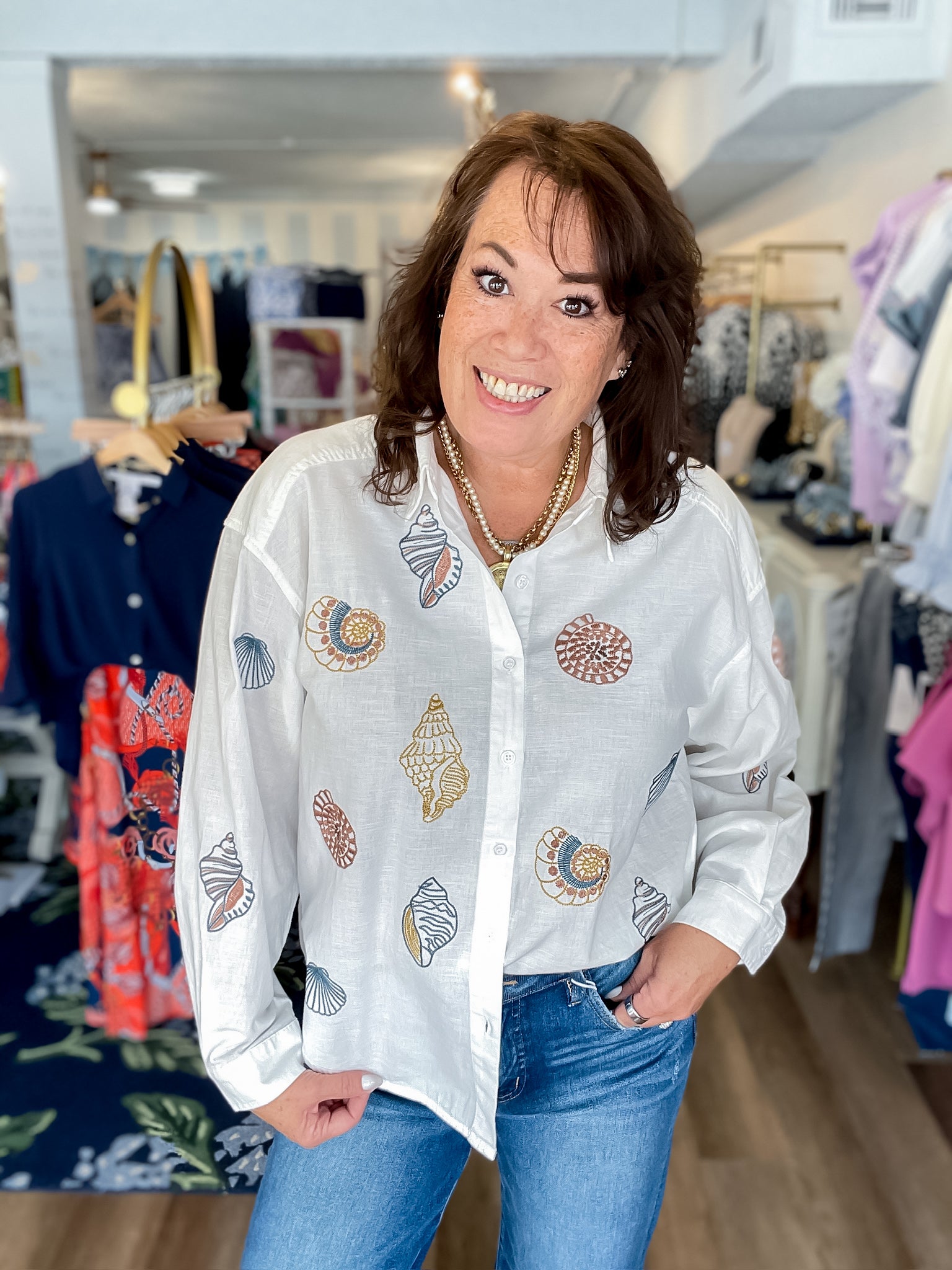 The Seashell Cove Top Blue B