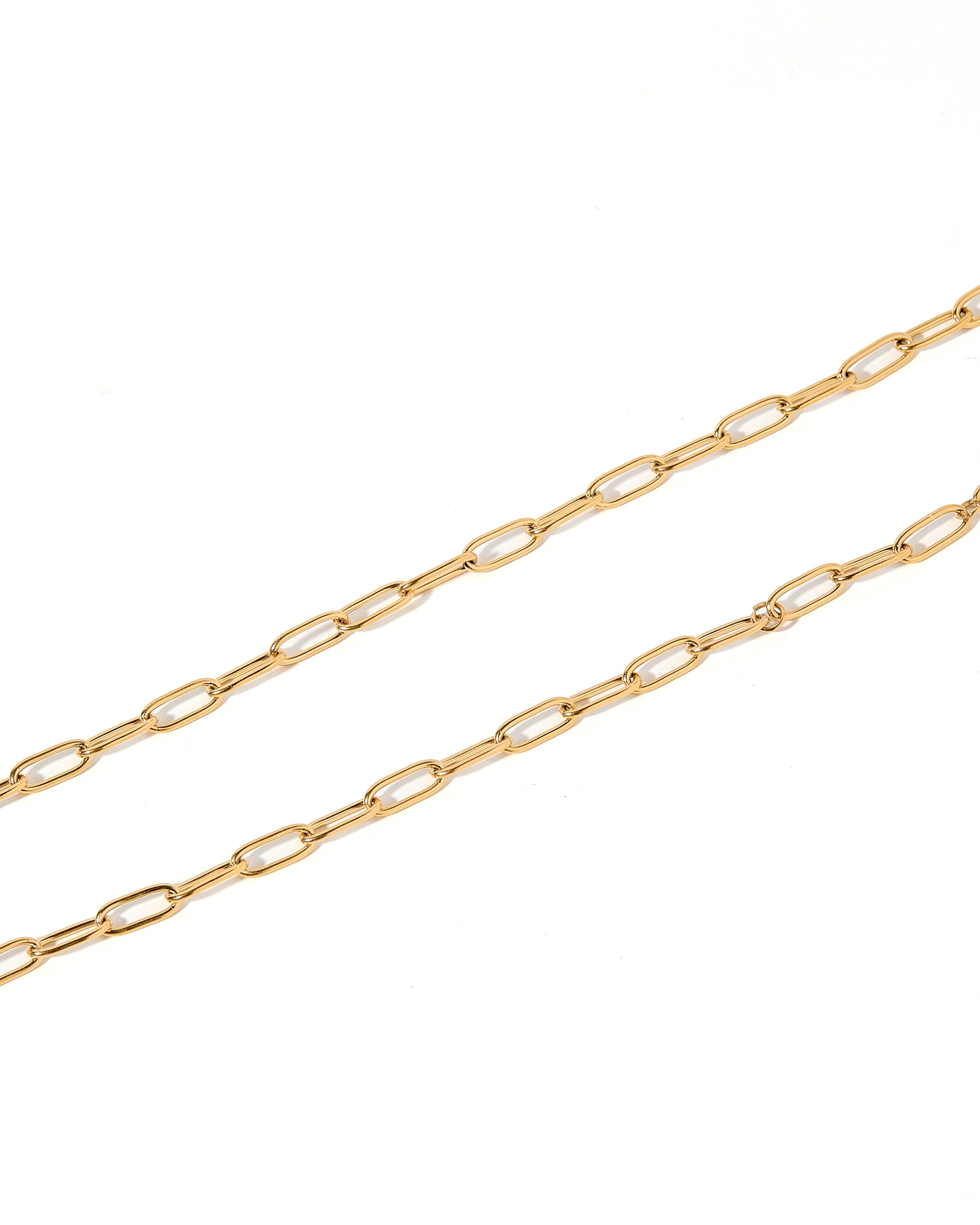 Palmer Paperclip Necklace-Gold