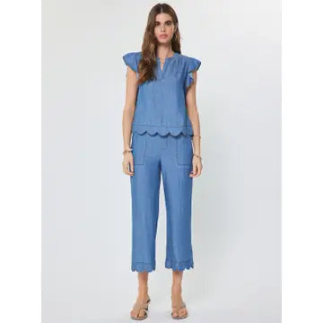 Sweet Tea Scallop Pants Current Air