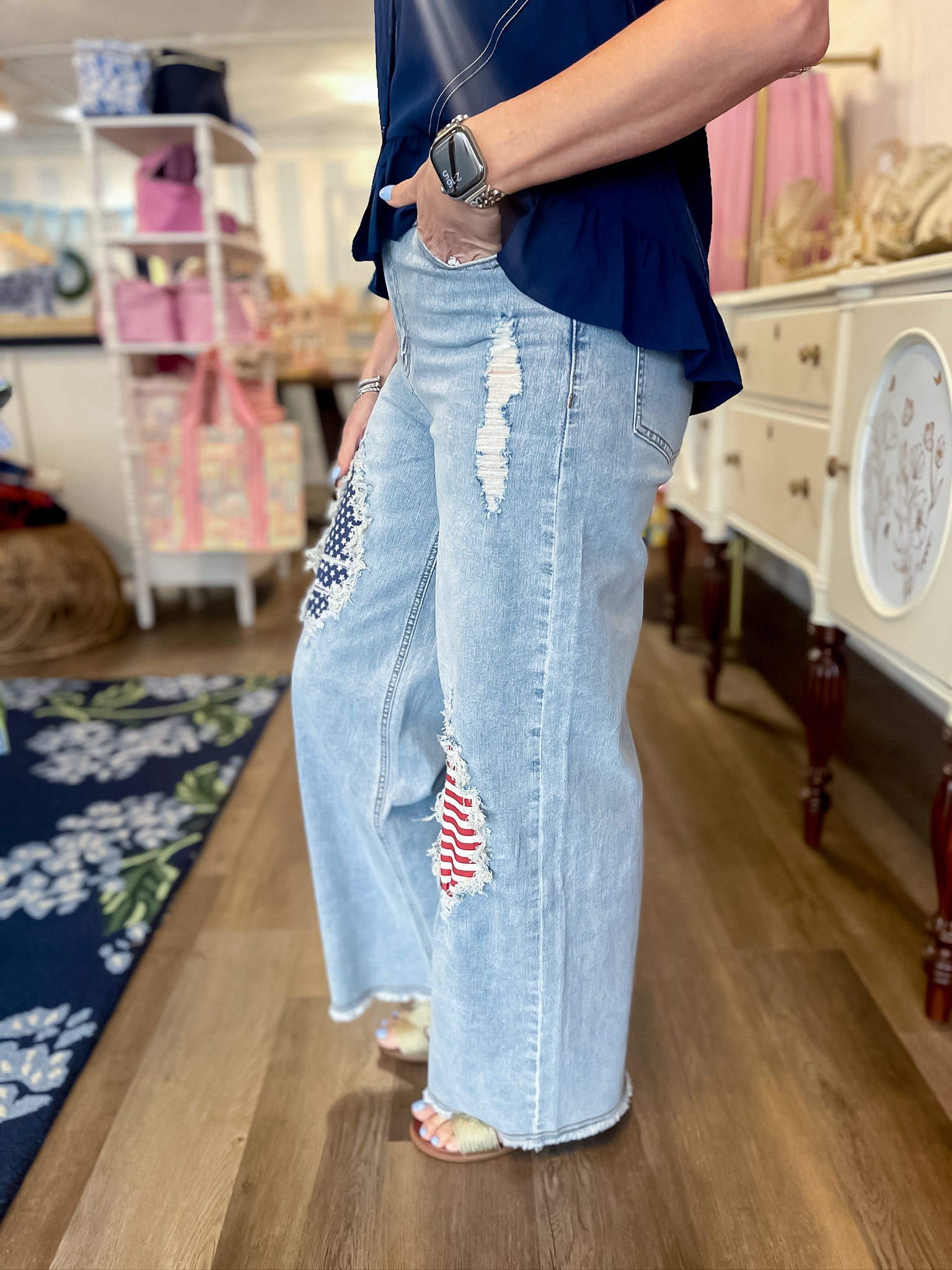 Freedom Fringe Denim Jeans Easel
