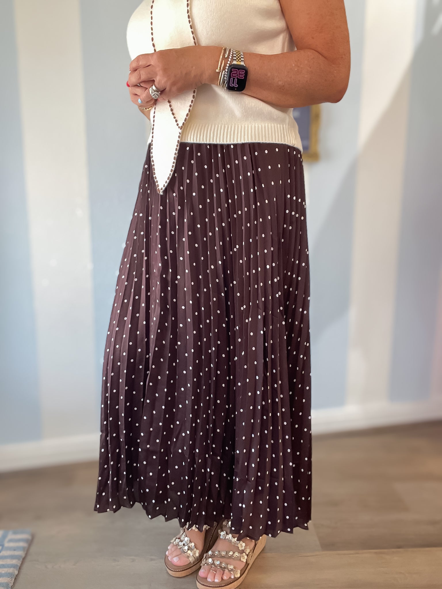 Chelsea Pleated Skirt Skies are Blue