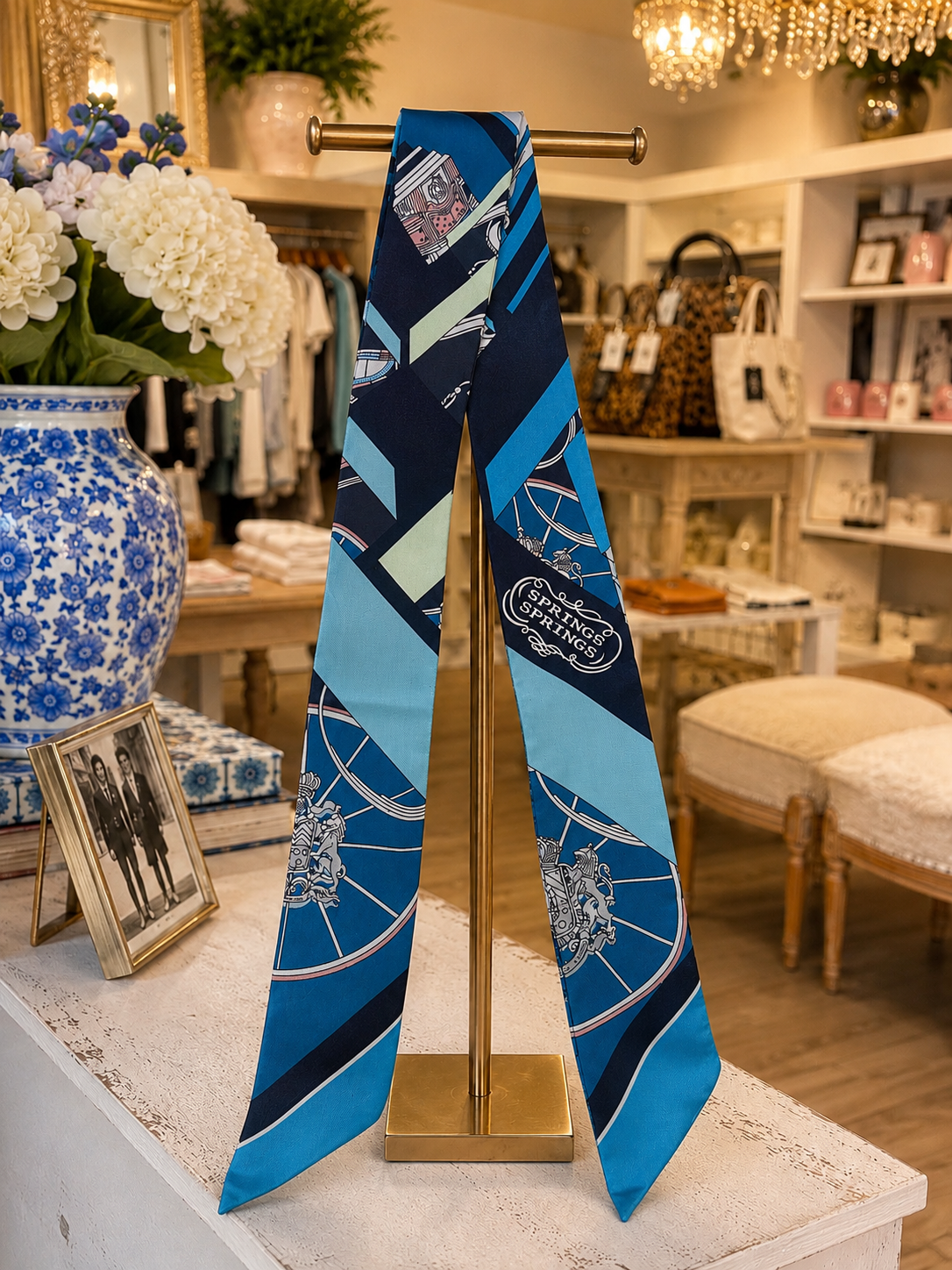 Blue Harbor Reversible Twilly Scarf SW Trading