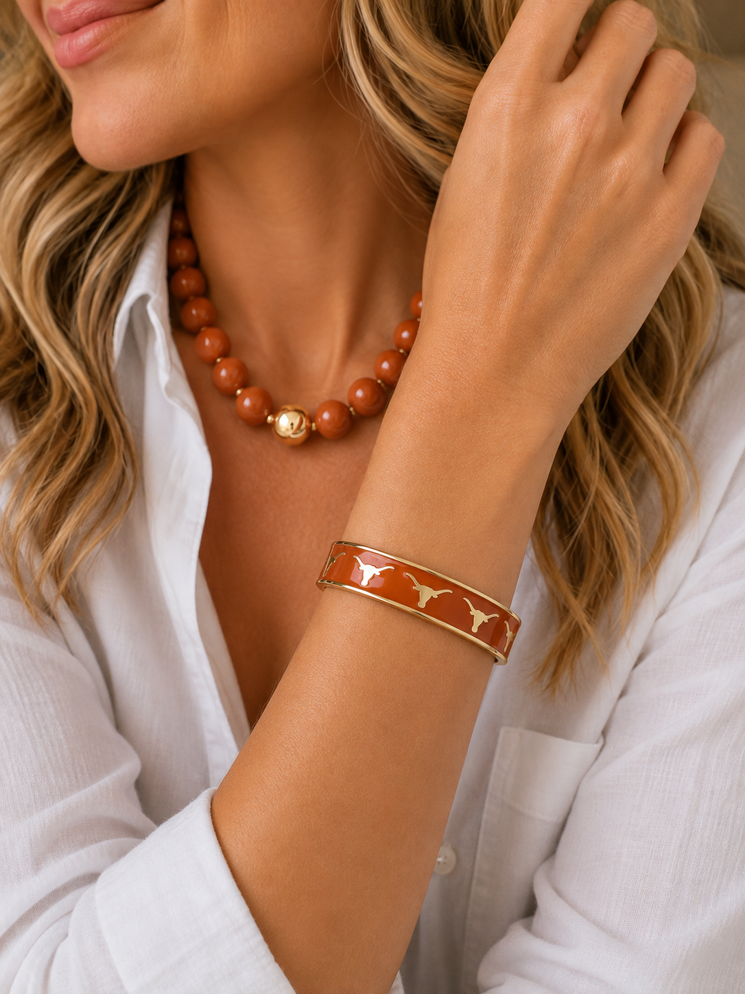The Longhorn Luxe Bangle π§‘π€ Canvas Style