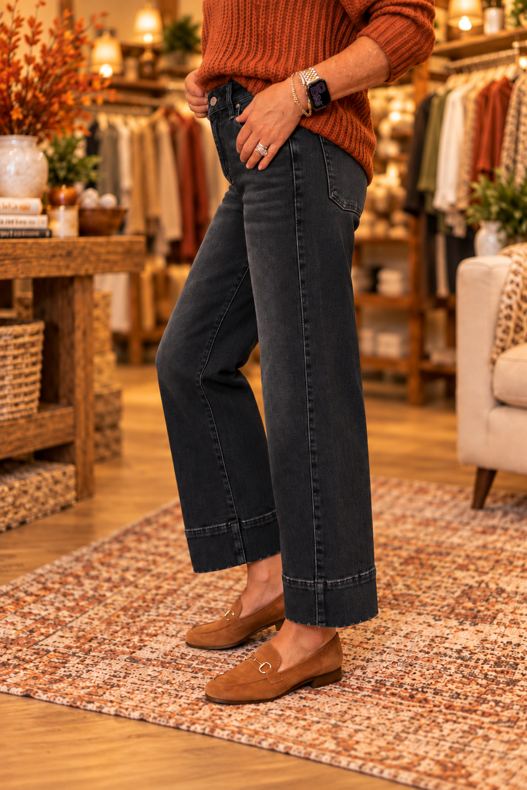 Prescott Pintuck Jeans Risen