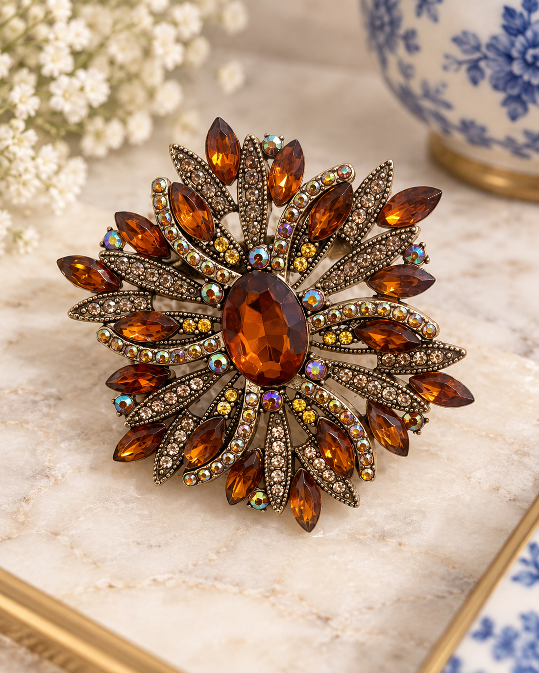 Amber Radiance Brooch Terry K