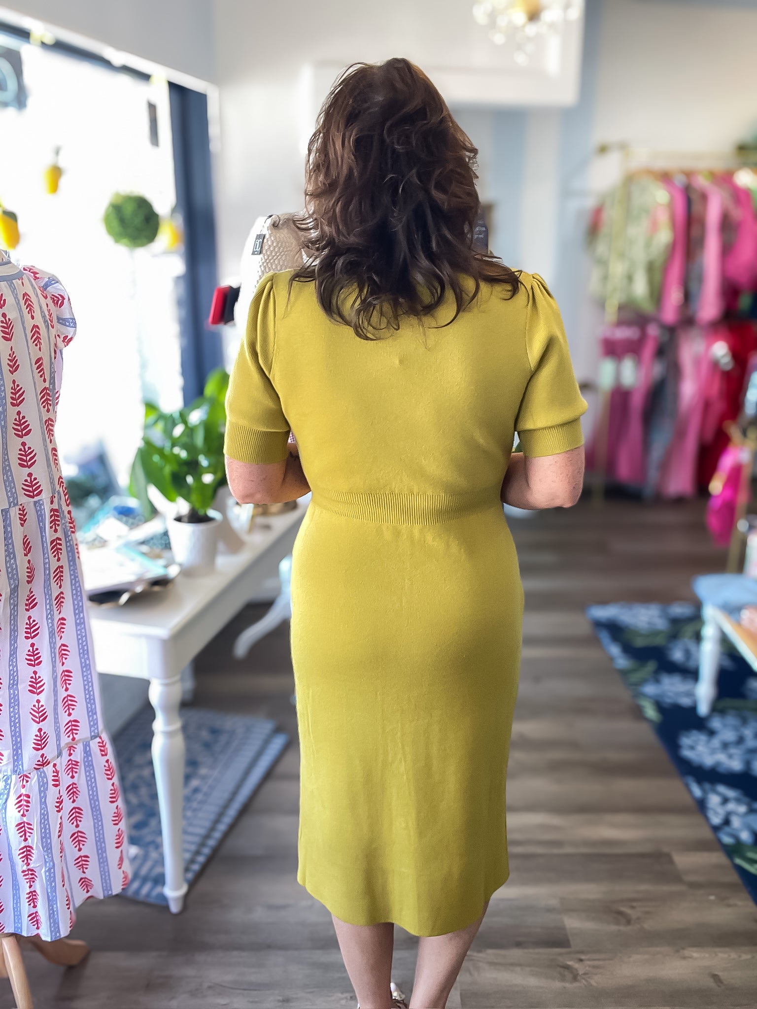 Weston Knit Midi Dress Skies are Blue