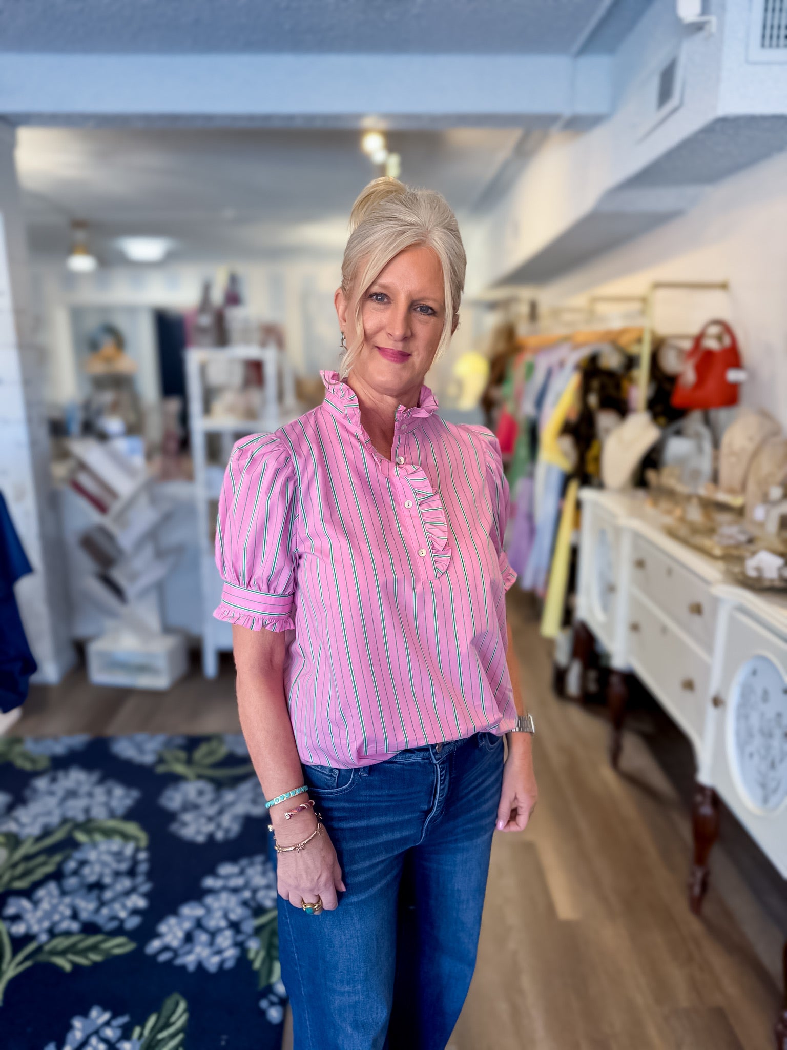 Hadley Stripe Blouse Entro