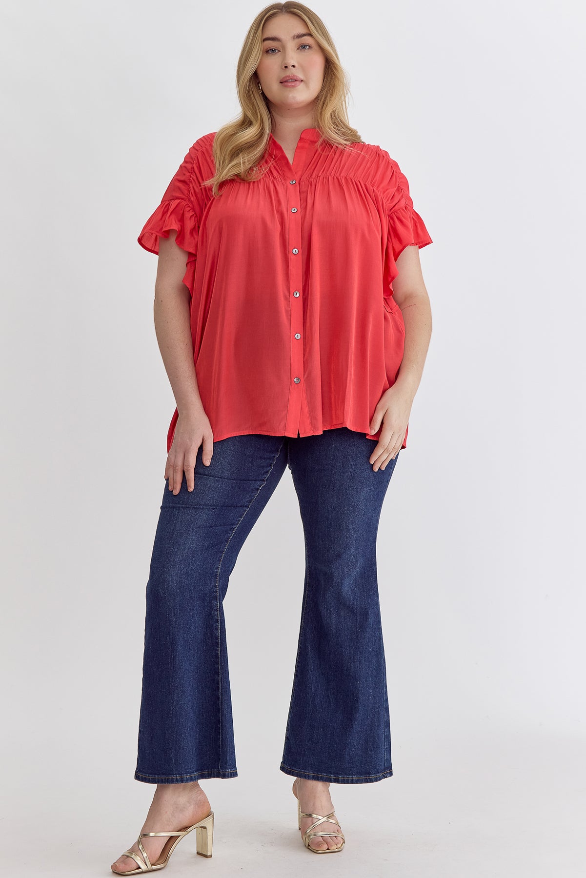 Ramona Ruffle Top/ Curvy Girl