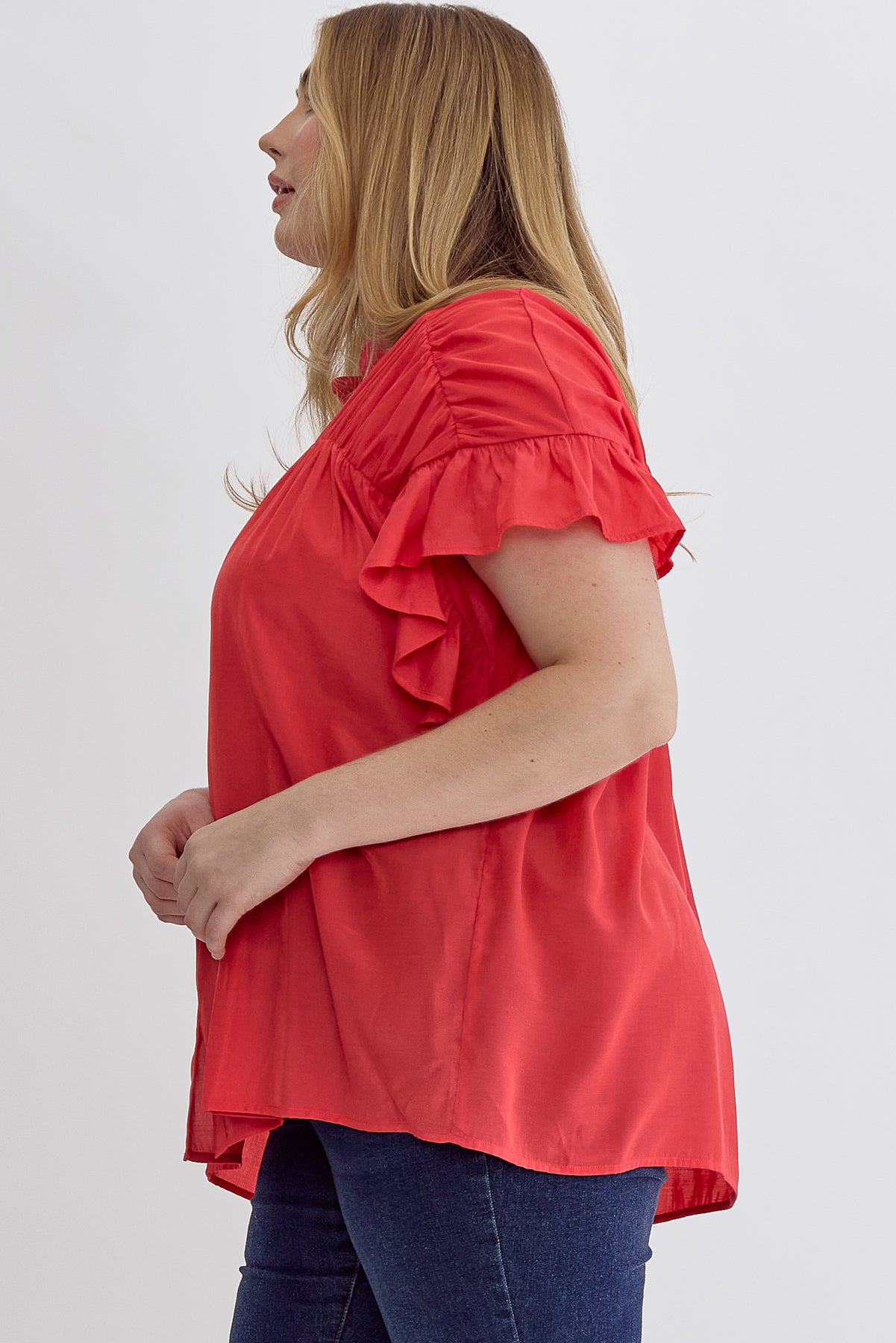 Ramona Ruffle Top/ Curvy Girl